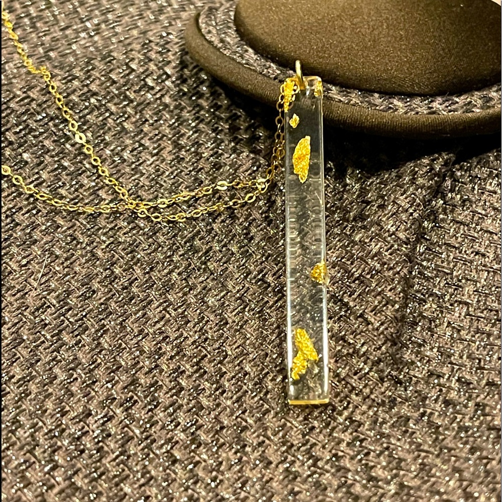 Love Poppy Gold Dust Bar Necklace